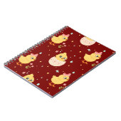 Cute Easter Chick with Pink Bow Seamless Pattern  Notitieboek (Linkerzijde)