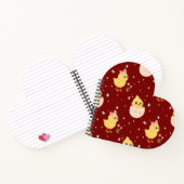 Cute Easter Chick with Pink Bow Seamless Pattern Notitieboek (Binnen)