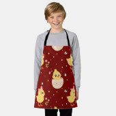 Cute Easter Chick with Pink Bow Seamless Pattern  Schort (Gedragen)