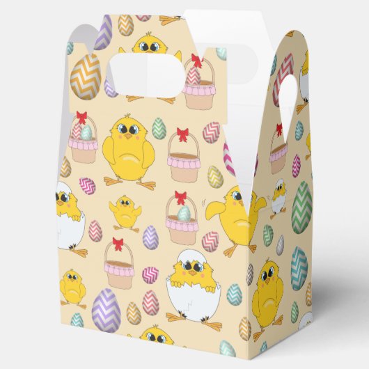 Cute Easter Chicken Pattern Bedankdoosjes (Geopend)