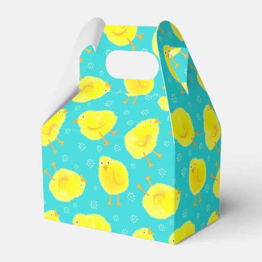 Cute Easter Chicken Pattern Bedankdoosjes (Voorkant Zijde)