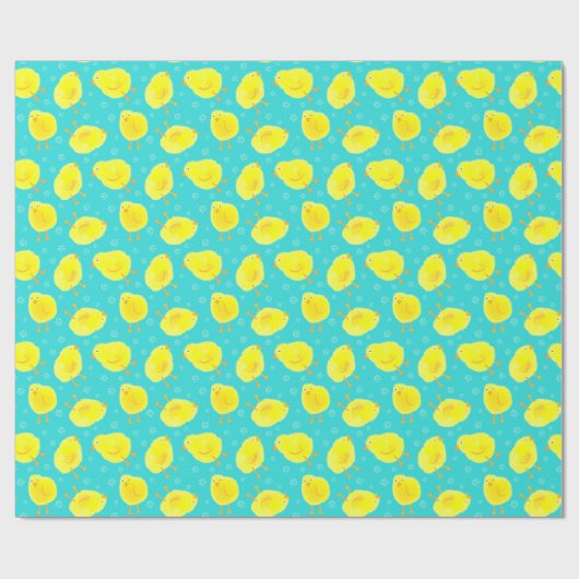 Cute Easter Chicken Pattern Cadeaupapier (Vlak)