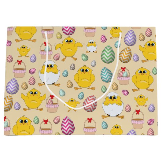 Cute Easter Chicken Pattern Groot Cadeauzakje