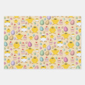 Cute Easter Chicken Pattern Inpakpapier Vel (Voorkant 3)