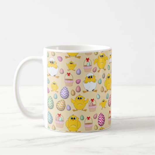Cute Easter Chicken Pattern Koffiemok (Links)