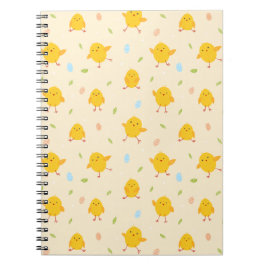 Cute Easter Chicken Pattern Notitieboek