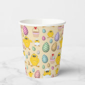Cute Easter Chicken Pattern Papieren Bekers (Links)