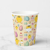 Cute Easter Chicken Pattern Papieren Bekers (Rechts)