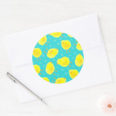 Cute Easter Chicken Pattern Ronde Sticker (Envelop)