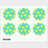 Cute Easter Chicken Pattern Ronde Sticker (Vel)