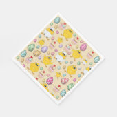 Cute Easter Chicken Pattern Servet (Hoek)