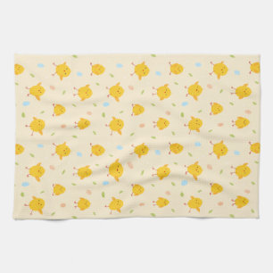 Cute Easter Chicken Pattern Theedoek
