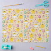 Cute Easter Chicken Pattern Tissuepapier (Craft)