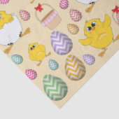 Cute Easter Chicken Pattern Tissuepapier (Detail)