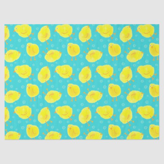 Cute Easter Chicken Pattern Tissuepapier (Voorkant)
