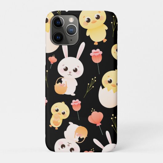 Cute Easter Chicks & Bunnies Seamless Pattern  Case-Mate iPhone Case (Achterkant)