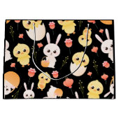 Cute Easter Chicks & Bunnies Seamless Pattern  Groot Cadeauzakje (Voorkant)