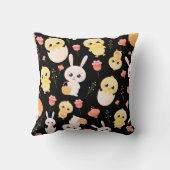 Cute Easter Chicks & Bunnies Seamless Pattern  Kussen (Achterkant)