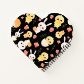 Cute Easter Chicks & Bunnies Seamless Pattern  Notitieboek (Achterkant)