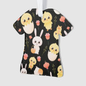 Cute Easter Chicks & Bunnies Seamless Pattern  Orn Ornament (voorkant)