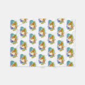 Cute Easter Corgi Fleece Deken (Voorkant (Horizontaal))