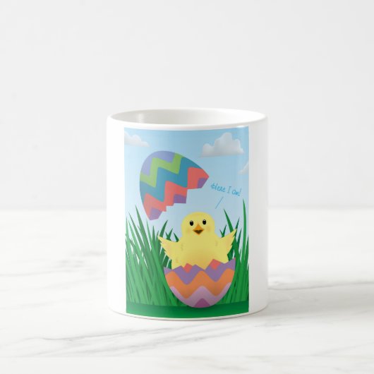 Cute Easter Egg Chick Hatch Koffiemok (Center)