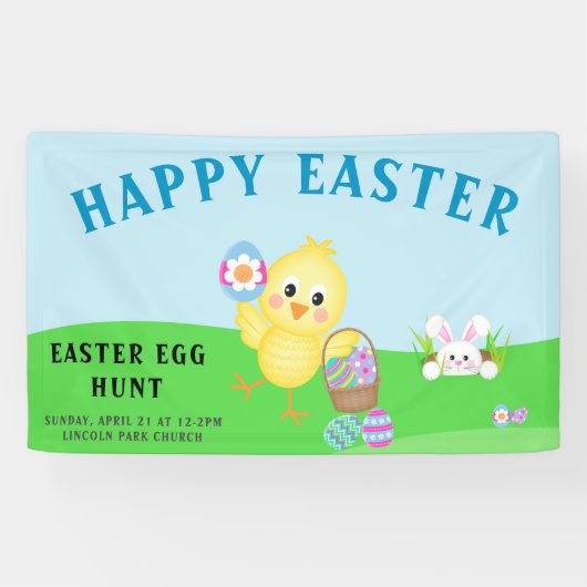 Cute Easter Egg Hunt Banner (Horizontaal)
