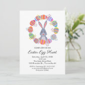 cute Easter Egg Hunt Invitation Birthday Party (Debout devant)