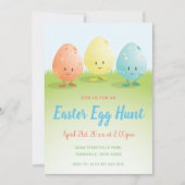 Cute Easter Egg Hunt Invitation Kaart (Voorkant)