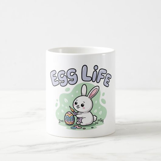Cute Easter Egg Life Bunny Artwork Koffiemok (Center)