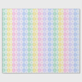 Cute Easter Egg Pastel Checkered wrapping paper Cadeaupapier (Vlak)