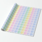 Cute Easter Egg Pastel Checkered wrapping paper Cadeaupapier (Uitgerold)