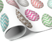 Cute Easter Egg Pattern Pastel Colors Cadeaupapier (Rol Hoek)
