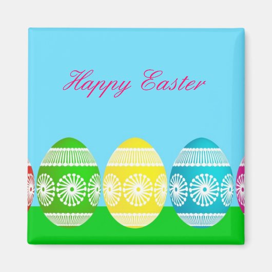 Cute Easter-eipoeder blue sky magnet Magneet (Voorkant)