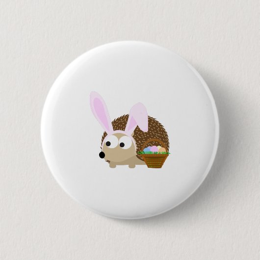Cute Easter Hedegel Ronde Button 5,7 Cm (Voorkant)