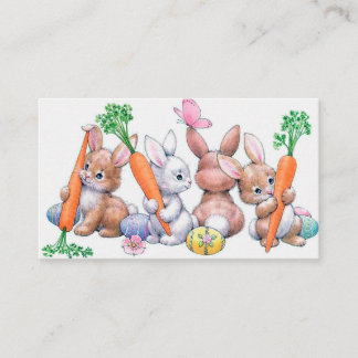 Cute Easter mini retro Visitekaartje