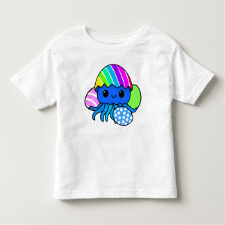 Cute Easter Octopus Kids Shirt with Colorful Eggs