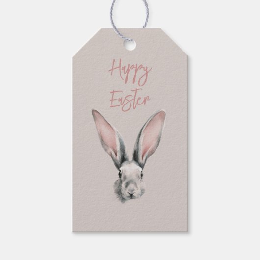 Cute Easter Rabbit in Minimalistic Style Cadeaulabel (Voorkant)