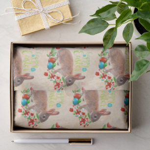 Cute Easter Rabbit Pattern Decoupage Craft / Party Tissuepapier