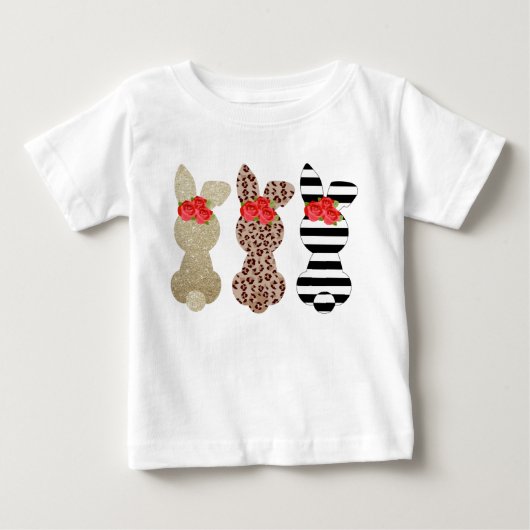 Cute Easter Rabbit Trio Tshirt (Voorkant)
