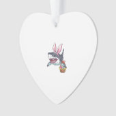 Cute Easter Shark Bunny Ears Basket Eggs Happy Eas (devant)