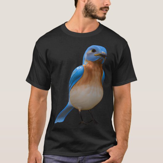 Cute Eastern Bluebird Sunset  1 T-shirt (Voorkant)