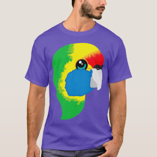 Cute Eastern Rosella Head Print T-shirt