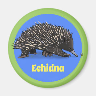 Cute echidna met bee cartoon magnet magneet