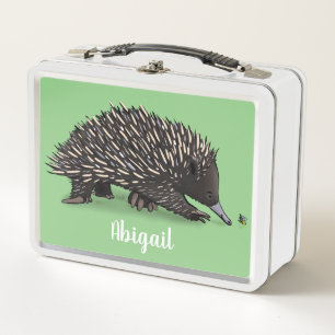 Cute echidna met bijen cartoon illustratie