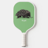 Cute echidna met bijen cartoon illustratie pickleball paddle (Achterkant)
