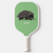 Cute echidna met bijen cartoon illustratie pickleball paddle (Voorkant)