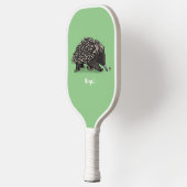 Cute echidna met bijen cartoon illustratie pickleball paddle (Links)