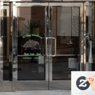 Cute echidna met bijen cartoon illustratie raamsticker