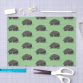 Cute echidna met bijen cartoon illustratie tissuepapier (Craft)